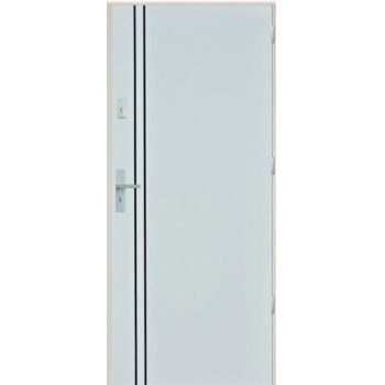 Drzwi wejściowe Inox 01 czarny połysk